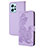 Custodia Portafoglio In Pelle Fiori Cover con Supporto Y01X per Xiaomi Redmi Note 12 4G Viola