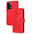 Custodia Portafoglio In Pelle Fiori Cover con Supporto Y01X per Xiaomi Redmi Note 12 Explorer Rosso