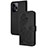 Custodia Portafoglio In Pelle Fiori Cover con Supporto Y01X per Xiaomi Redmi Note 12 Pro 5G Nero