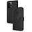 Custodia Portafoglio In Pelle Fiori Cover con Supporto Y01X per Xiaomi Redmi Note 12 Pro+ Plus 5G Nero