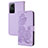 Custodia Portafoglio In Pelle Fiori Cover con Supporto Y01X per Xiaomi Redmi Note 12S Viola