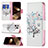 Custodia Portafoglio In Pelle Fiori Cover con Supporto Z02 per Apple iPhone 16 Pro Max Multicolore