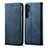 Custodia Portafoglio In stoffa con Supporto B01S per Xiaomi Mi Note 10 Lite Blu