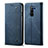 Custodia Portafoglio In stoffa con Supporto B01S per Xiaomi Redmi 9 Prime India Blu