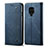 Custodia Portafoglio In stoffa con Supporto B01S per Xiaomi Redmi Note 9 Pro Max Blu