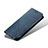 Custodia Portafoglio In stoffa con Supporto B03S per Samsung Galaxy S21 5G Blu