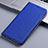 Custodia Portafoglio In stoffa con Supporto H12P per Asus Zenfone 7 ZS670KS Blu