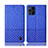 Custodia Portafoglio In stoffa con Supporto H13P per Oppo Find X3 Pro 5G Blu
