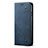 Custodia Portafoglio In stoffa con Supporto L01 per Huawei Nova Lite 3 Plus Blu