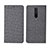 Custodia Portafoglio In stoffa con Supporto L01 per Xiaomi Redmi K30 4G Grigio