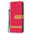 Custodia Portafoglio In stoffa con Supporto per Apple iPhone 13 Mini Rosso