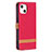 Custodia Portafoglio In stoffa con Supporto per Apple iPhone 13 Mini Rosso