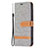 Custodia Portafoglio In stoffa con Supporto per Apple iPhone 14 Grigio