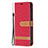 Custodia Portafoglio In stoffa con Supporto per Apple iPhone 14 Pro Rosso