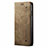 Custodia Portafoglio In stoffa con Supporto per Oppo AX5 Khaki