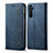 Custodia Portafoglio In stoffa con Supporto per Realme X50 Pro 5G Blu