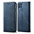 Custodia Portafoglio In stoffa con Supporto per Samsung Galaxy A22 4G Blu