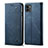 Custodia Portafoglio In stoffa con Supporto per Samsung Galaxy A22 5G Blu