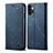 Custodia Portafoglio In stoffa con Supporto per Samsung Galaxy A32 5G Blu