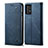 Custodia Portafoglio In stoffa con Supporto per Samsung Galaxy A52 4G Blu