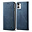 Custodia Portafoglio In stoffa con Supporto per Samsung Galaxy M04 Blu