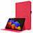 Custodia Portafoglio In stoffa con Supporto per Samsung Galaxy Tab S7 11 Wi-Fi SM-T870 Rosso