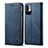 Custodia Portafoglio In stoffa con Supporto per Xiaomi POCO M3 Pro 5G Blu