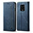 Custodia Portafoglio In stoffa con Supporto per Xiaomi Redmi Note 10 Lite India Blu