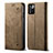 Custodia Portafoglio In stoffa con Supporto per Xiaomi Redmi Note 11 5G Khaki