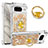 Custodia Silicone Cover Morbida Bling-Bling con Anello Supporto S01 per Google Pixel 8 5G