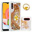 Custodia Silicone Cover Morbida Bling-Bling con Anello Supporto S01 per Samsung Galaxy A01 SM-A015