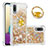 Custodia Silicone Cover Morbida Bling-Bling con Anello Supporto S01 per Samsung Galaxy A02