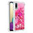Custodia Silicone Cover Morbida Bling-Bling con Anello Supporto S01 per Samsung Galaxy A02 Rosa Caldo