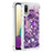 Custodia Silicone Cover Morbida Bling-Bling con Anello Supporto S01 per Samsung Galaxy A02 Viola