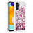Custodia Silicone Cover Morbida Bling-Bling con Anello Supporto S01 per Samsung Galaxy A13 5G Rosso