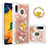 Custodia Silicone Cover Morbida Bling-Bling con Anello Supporto S01 per Samsung Galaxy A20