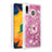 Custodia Silicone Cover Morbida Bling-Bling con Anello Supporto S01 per Samsung Galaxy A20