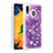 Custodia Silicone Cover Morbida Bling-Bling con Anello Supporto S01 per Samsung Galaxy A20 Viola