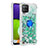 Custodia Silicone Cover Morbida Bling-Bling con Anello Supporto S01 per Samsung Galaxy A22 4G