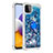 Custodia Silicone Cover Morbida Bling-Bling con Anello Supporto S01 per Samsung Galaxy A22s 5G Blu