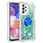 Custodia Silicone Cover Morbida Bling-Bling con Anello Supporto S01 per Samsung Galaxy A23 4G Verde