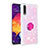 Custodia Silicone Cover Morbida Bling-Bling con Anello Supporto S01 per Samsung Galaxy A30S Rosa