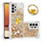 Custodia Silicone Cover Morbida Bling-Bling con Anello Supporto S01 per Samsung Galaxy A32 4G