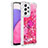 Custodia Silicone Cover Morbida Bling-Bling con Anello Supporto S01 per Samsung Galaxy A33 5G Rosa Caldo