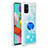 Custodia Silicone Cover Morbida Bling-Bling con Anello Supporto S01 per Samsung Galaxy A51 4G