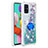 Custodia Silicone Cover Morbida Bling-Bling con Anello Supporto S01 per Samsung Galaxy A51 5G