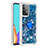 Custodia Silicone Cover Morbida Bling-Bling con Anello Supporto S01 per Samsung Galaxy A52 5G Blu