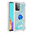 Custodia Silicone Cover Morbida Bling-Bling con Anello Supporto S01 per Samsung Galaxy A52 5G Rosso
