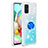 Custodia Silicone Cover Morbida Bling-Bling con Anello Supporto S01 per Samsung Galaxy A71 4G A715 Cielo Blu