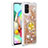 Custodia Silicone Cover Morbida Bling-Bling con Anello Supporto S01 per Samsung Galaxy A71 4G A715 Oro